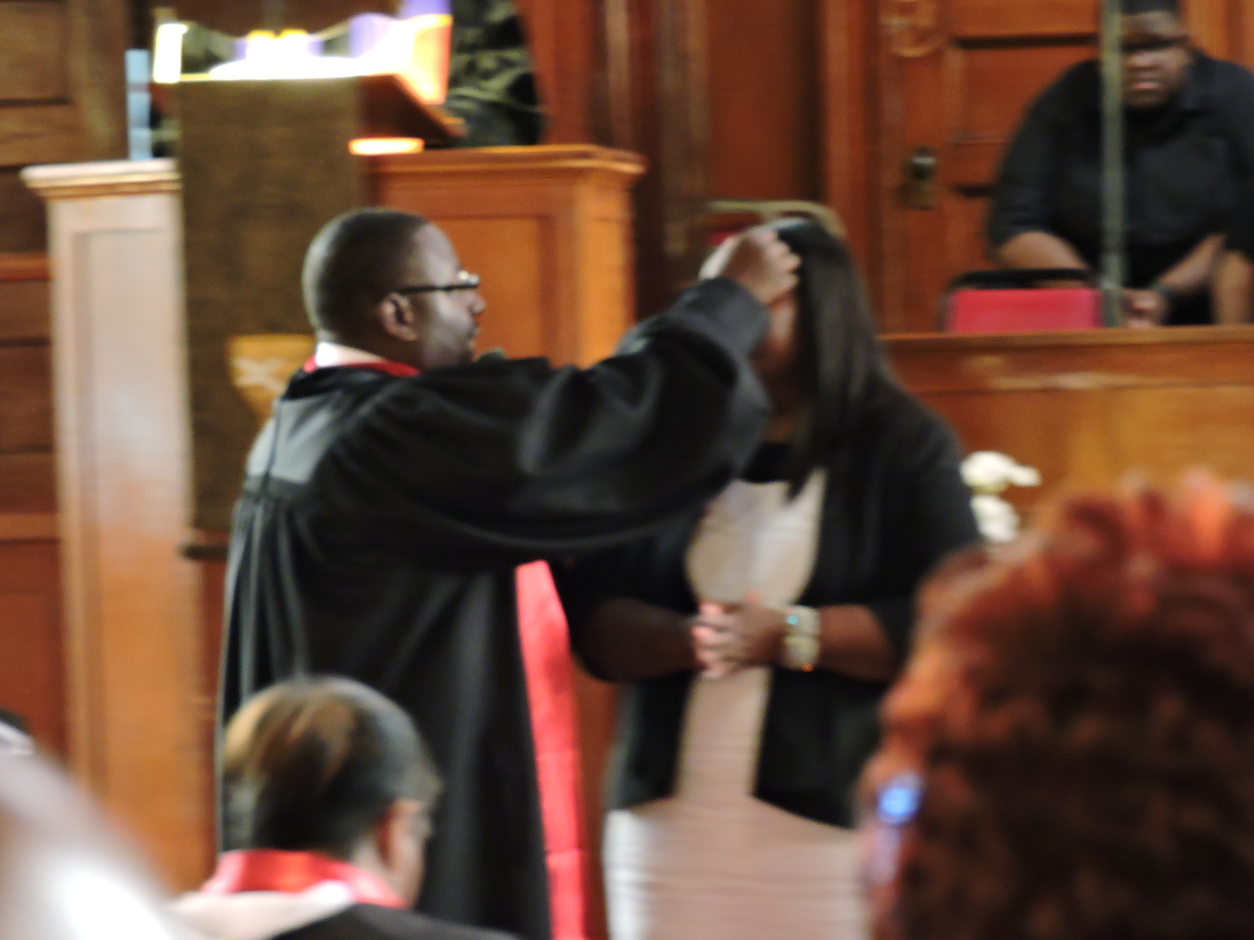  Rhonda is anointed with oil. 