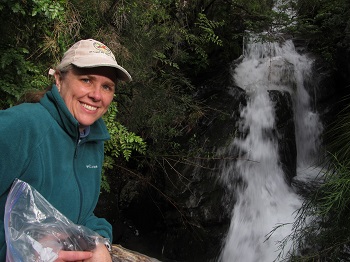 Elena Huegel at Centro Shalom in the foothills of the Andes. This was taken from a photo with her journal story on leaving Chile.