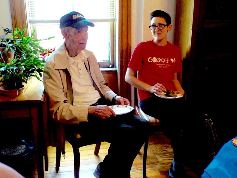 Andy Olree & Rev Caroline Hamilton-Arnold, Associate Director of Week of Compassion, relax after the Hike.
