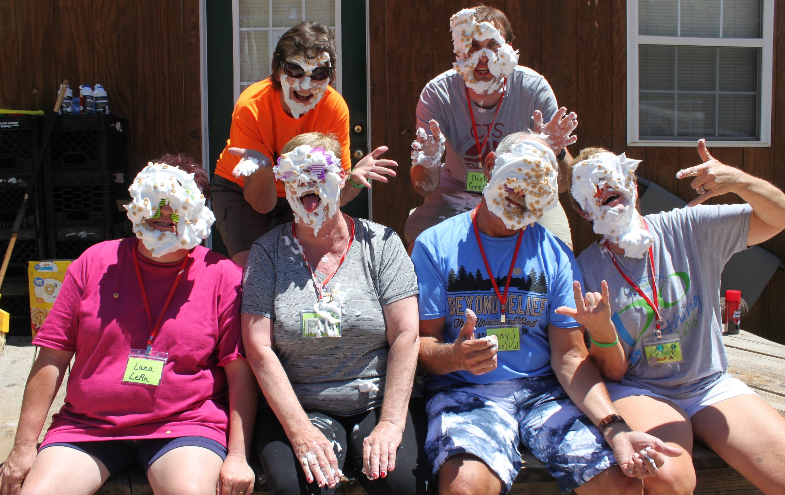 JYF Counselors chillin with shaving cream.JPG