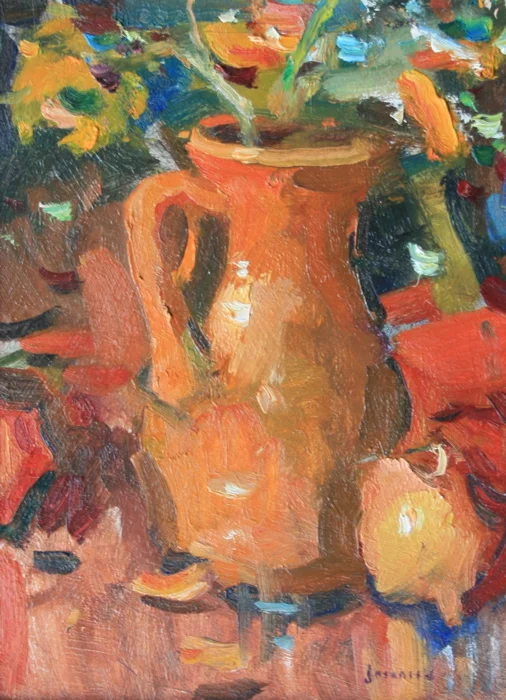 "Earthenware Pitcher" oil 12x9