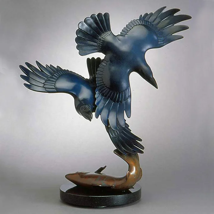 "Finders Keepers", bronze 22" T x 21" L, Ed. 75