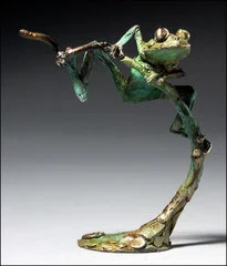 "Tree Frog" bronze 5"H5"W2"D