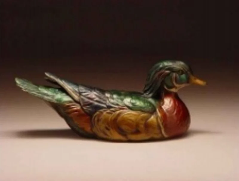 "Wood Duck" bronze 5.5"H14"W5"D