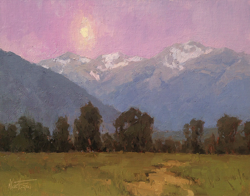 "Just Before Dawn" oil 8"x10"