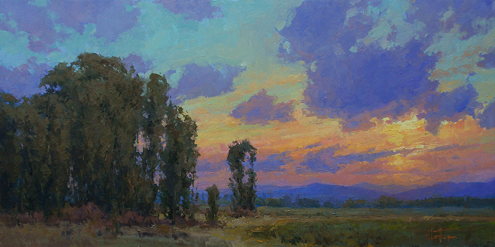 "Sylvan Twilight" oil 12"x24"