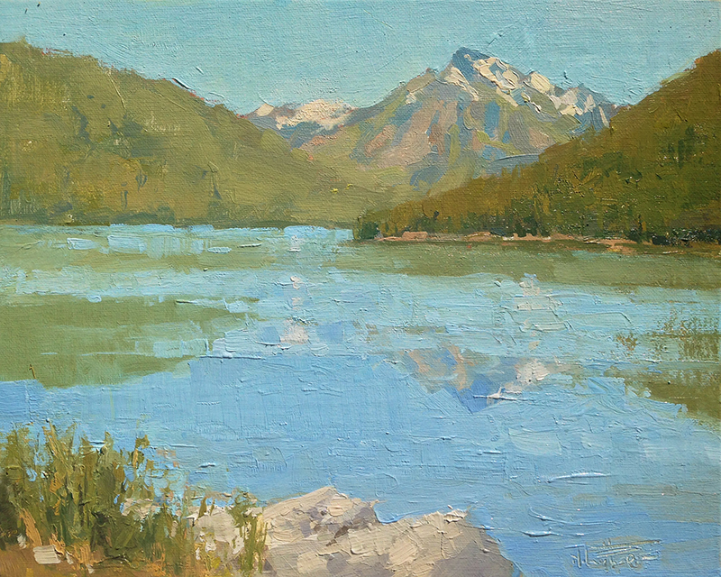 "Wallowa Lake Morning" oil 8"x10"