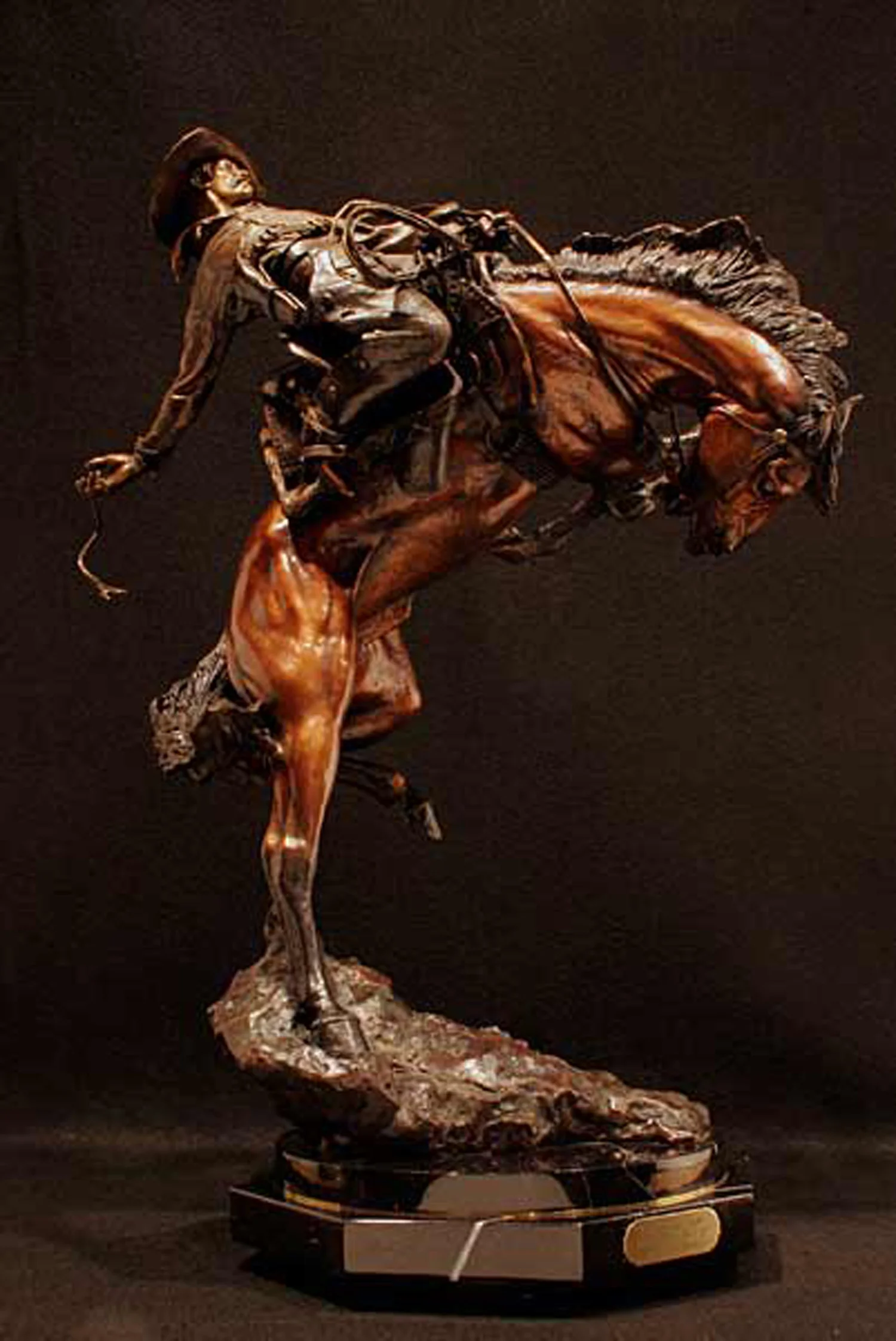 "Anther Day, Another Buck" bronze 27"H12"W19"D