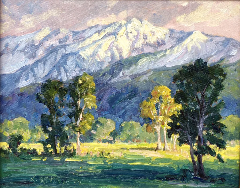 "Joseph Mountain, Spring Evening" oil 8"x10"