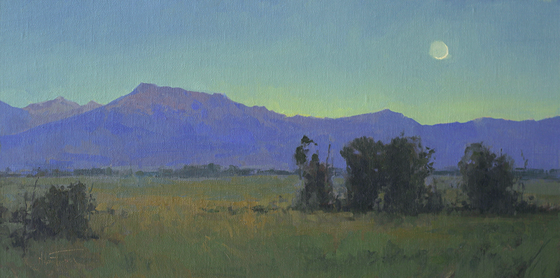 "New Moon" oil 7"X14"