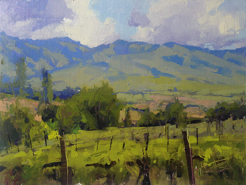 "Walla Walla Green" oil 6"X8"