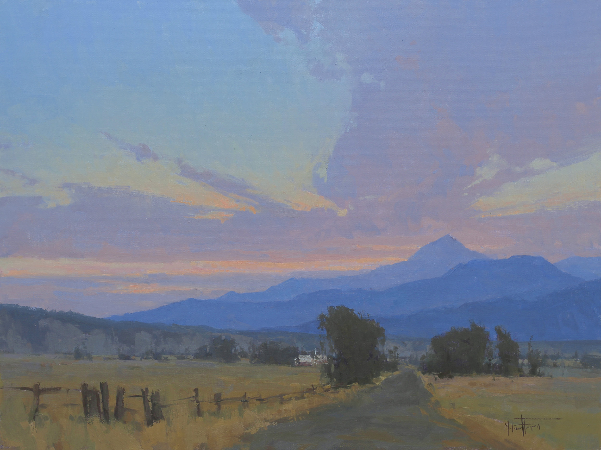 "Tucker Down Road" oil 12"X16"