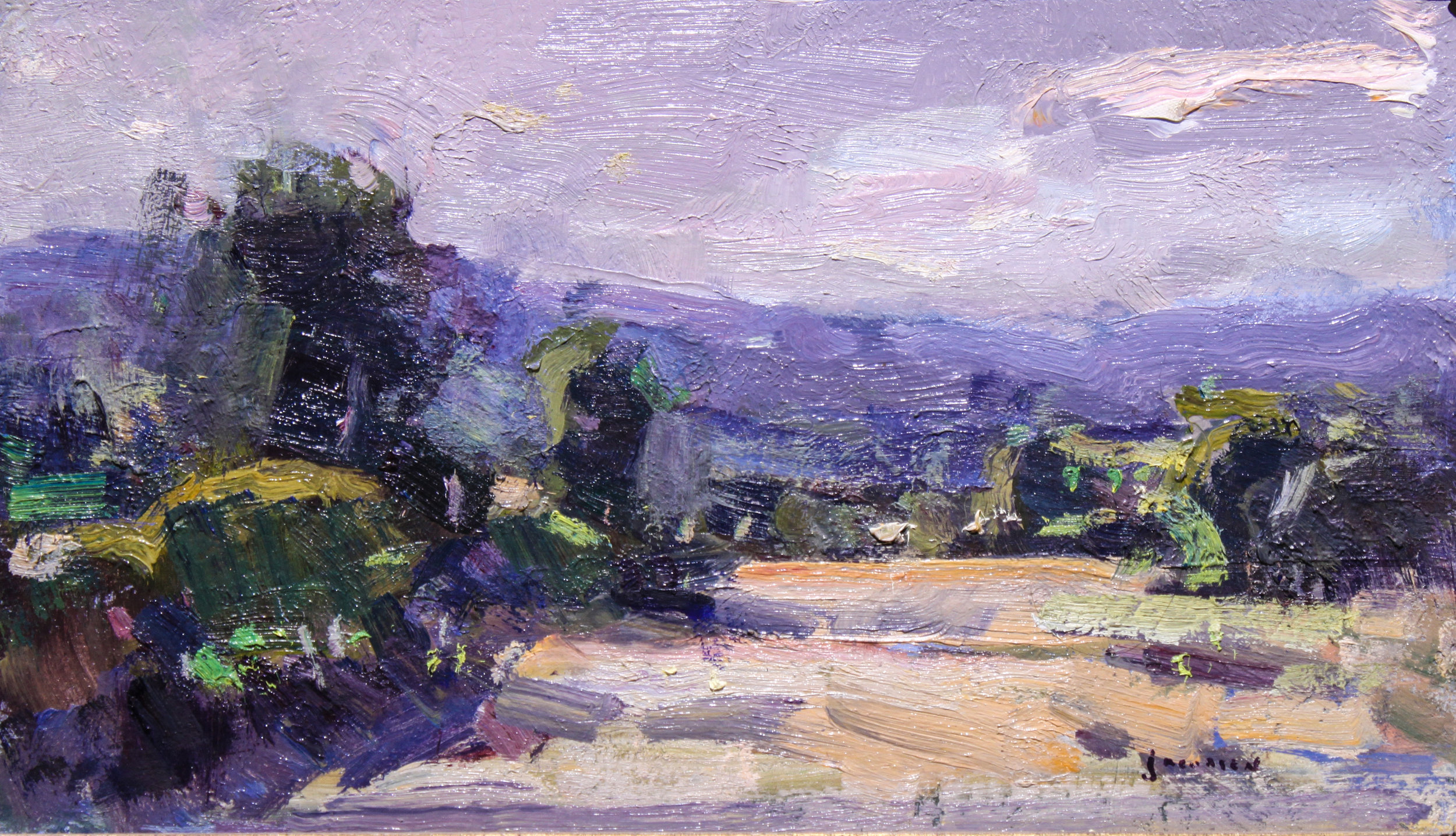 "Summer Hills" oil 7"x12"