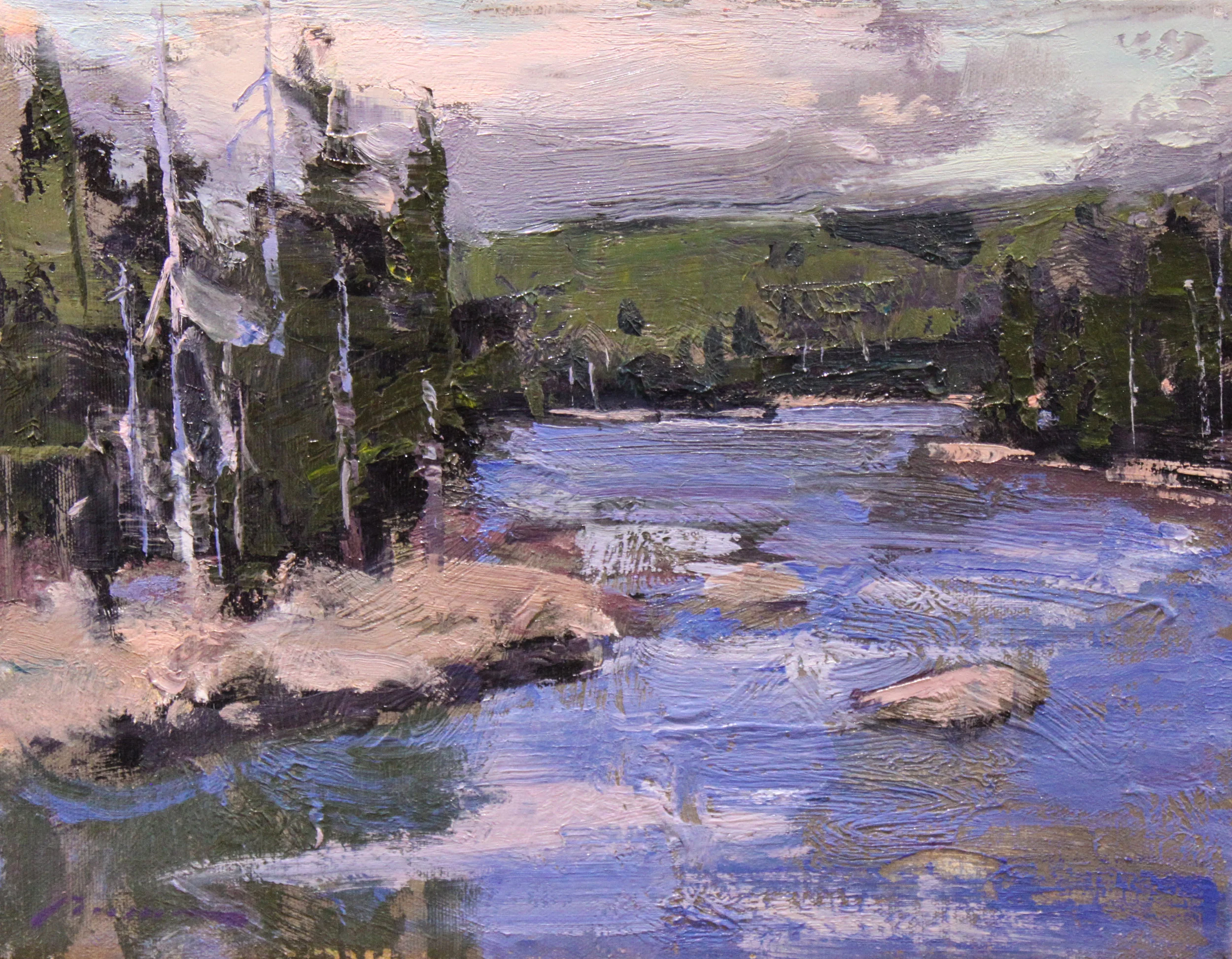 At Devil's Lake oil 11"x14"