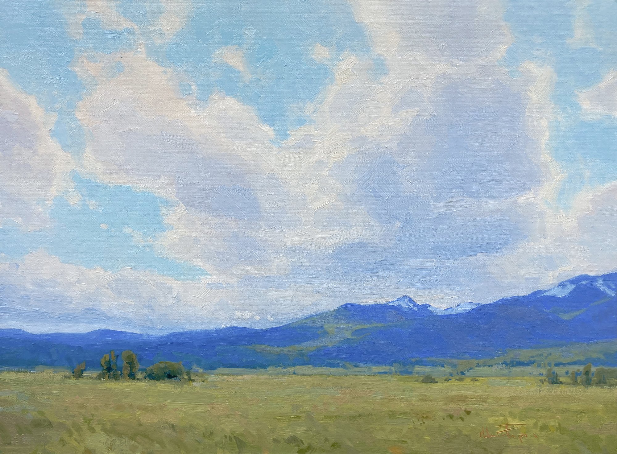 "Clouds Over Wing Ridge" oil 11"x14"