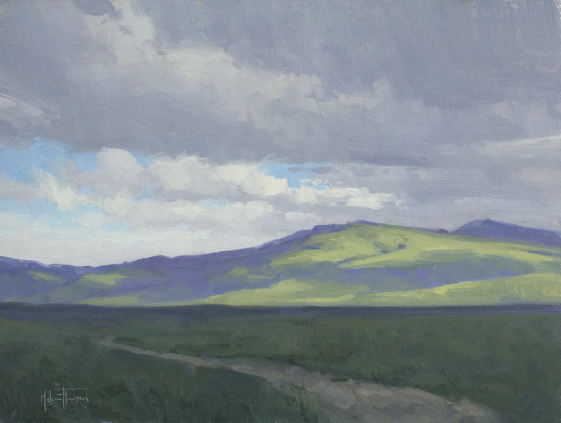 "Blown Away" oil 10"x12"