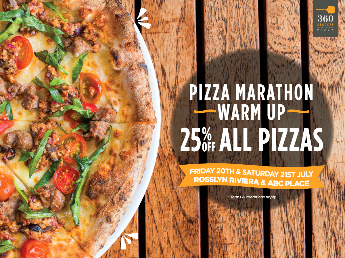 Pizza Marathon Warm Up — 360 Degrees Pizza