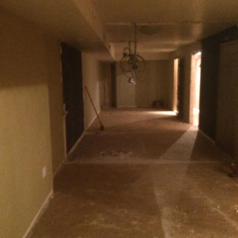 A very unlit, very gutted Studio B; Set to open in less than 2 weeks!