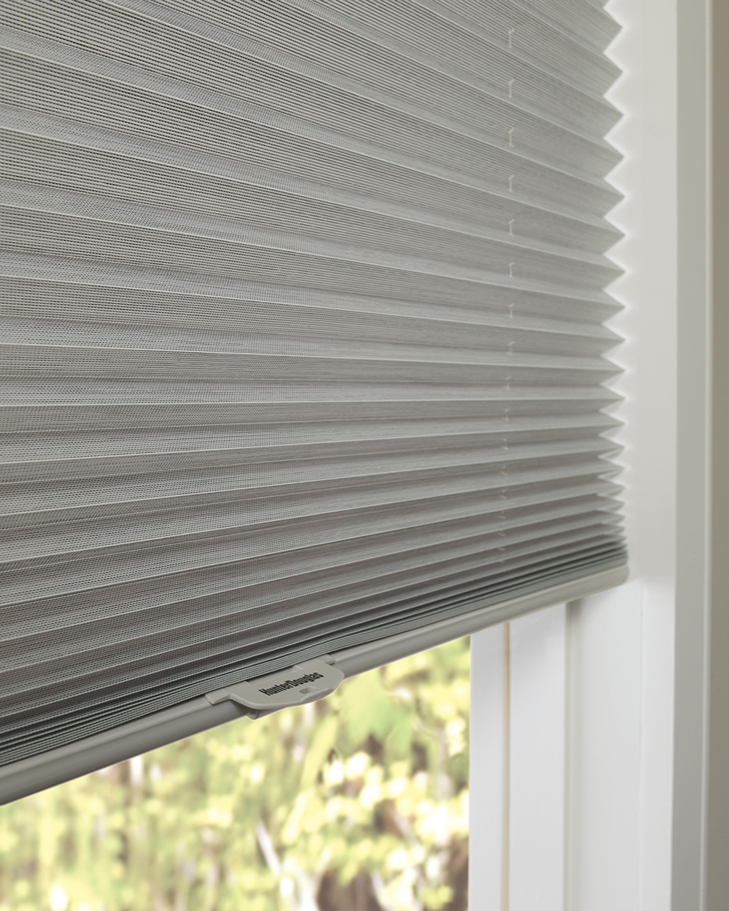Pleated Grey 75cm x 140cm Folding Blind Honeycomb Pleated Uptight Opaque Blind 