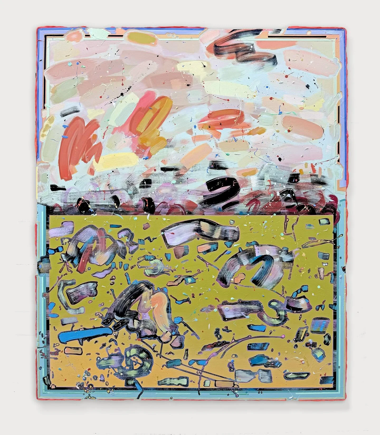 Falling Apart 
〽️〽️〽️〽️
50&rdquo; x 60&rdquo; 
acrylic on wood