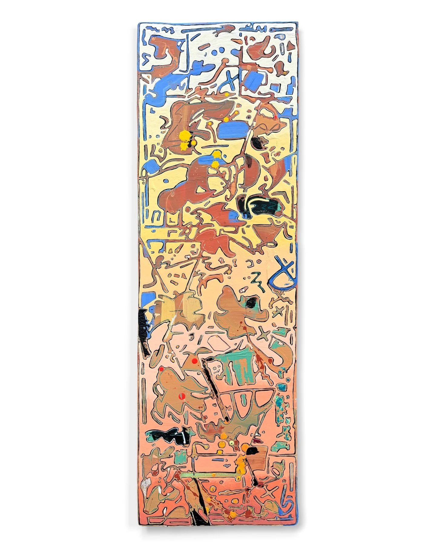 〽️〽️〽️〽️ ✨✨✨Idle Glow✨✨✨ 〽️〽️〽️〽️

On View at @mossgalleries 
🌊🌊🌊🌊🌊🌊🌊🌊🌊
Sleeper Wave opens Friday! 
🌊🌊🌊🌊🌊🌊🌊🌊🌊

12&rdquo; x 48&rdquo; 
acrylic on wood 
2026