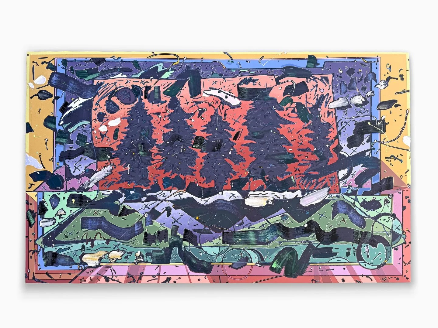 ⚡️🌊 Sleeper Wave 🌊⚡️
opens today at Moss Gallery in Falmouth! 
Reception 5-7. 

🌲🌲🌲🌲🌲
Vinalhaven
acrylic on wood 
60&rdquo; x 30&rdquo; 
2026