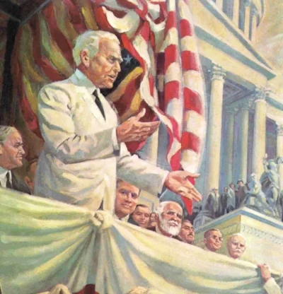George W. Truett, one of Robert Jeffress's predecessors, preaching about Christian America on the steps of the U.S. capitol.