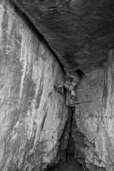 Begin the traverse. Photograph by Nick Lanphier
