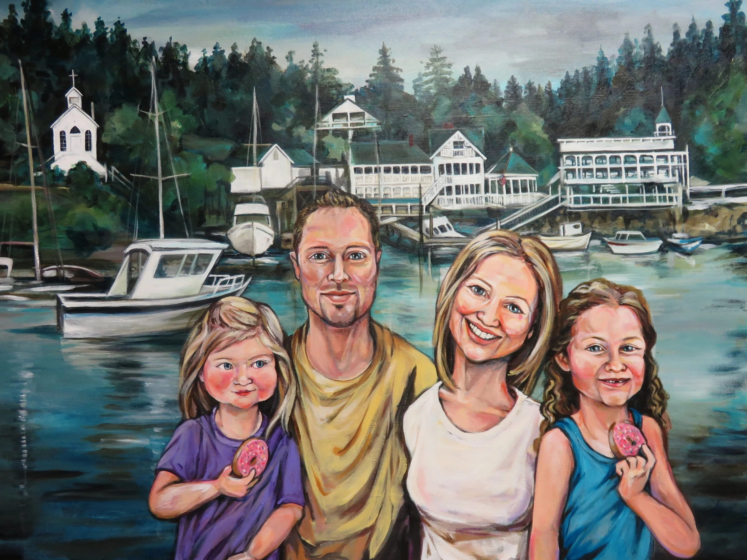 Vacation home family portrait