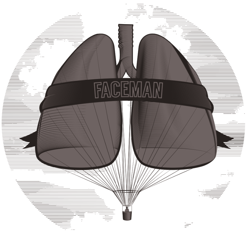 T-SHIRT - FaceMan Hot Air Lung Balloon