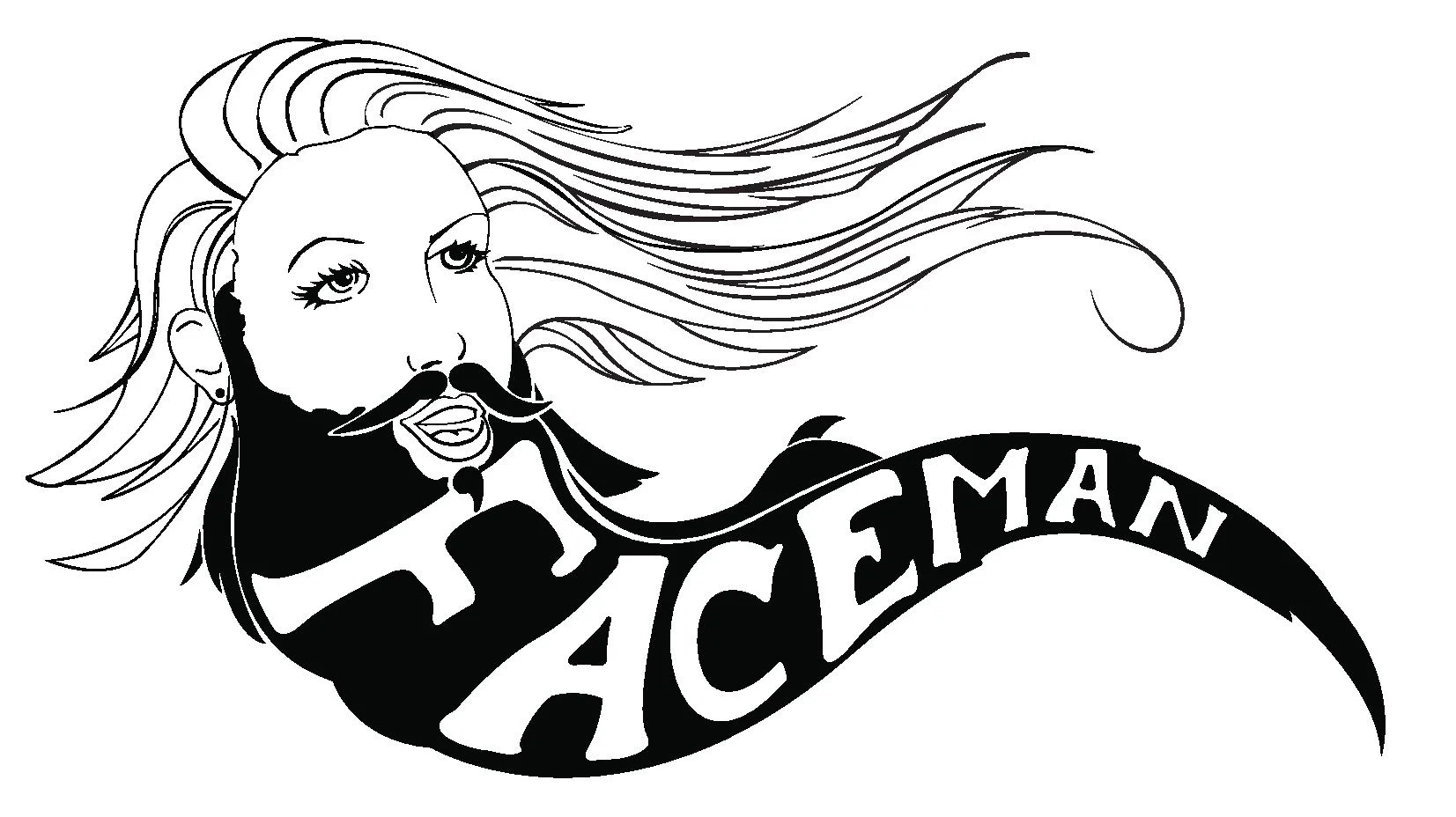 T SHIRT - FaceMan Bearded Lady