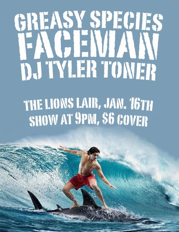 FaceMan with Greasy Species and DJ Tyler Toner @ The Lion's Lair - Fri, Jan. 16