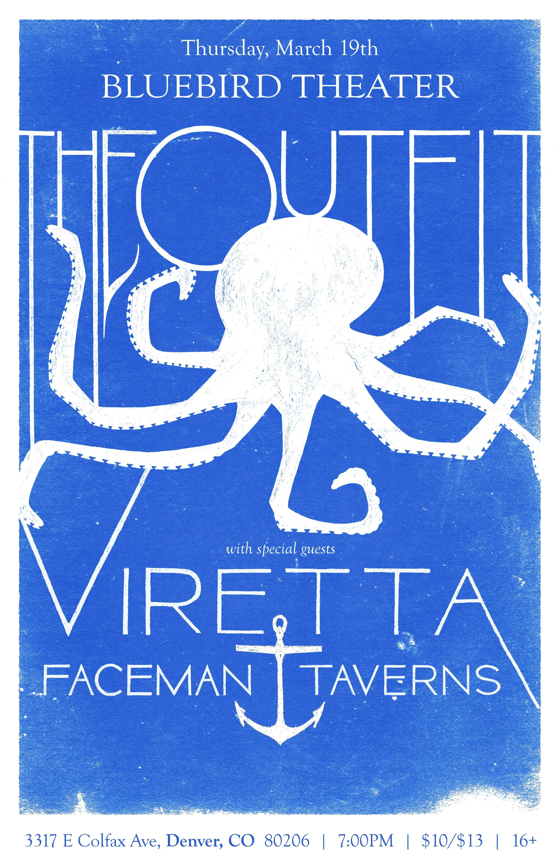 FaceMan @ The Bluebird Theater with The Outfit - Thursday, March 19th, 2015