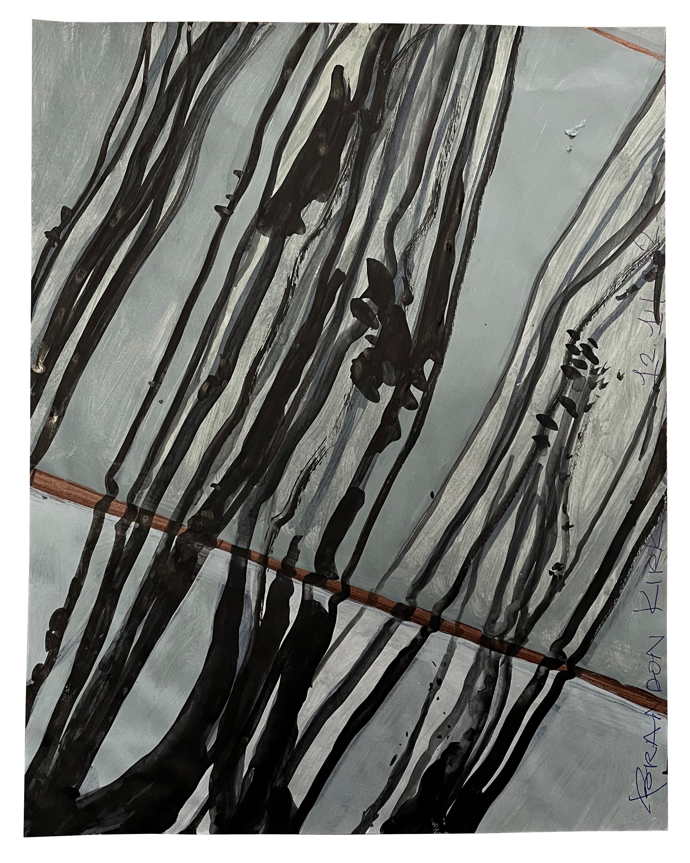 Break, 2023 14 x 11 inches Household, acrylic and ink on paper