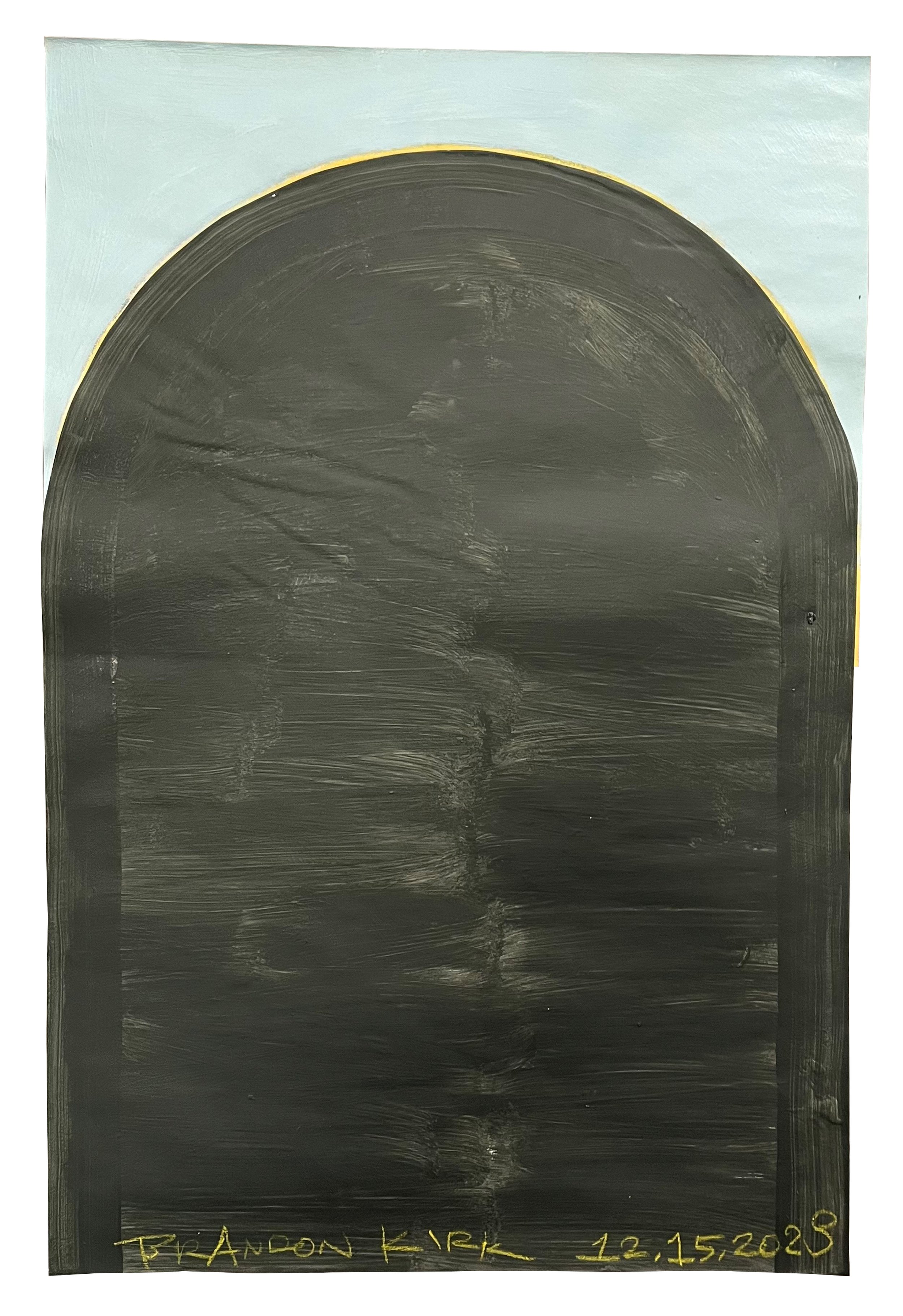 Untitled Arch (Conveyance), 2023 18 x 12 inches Household and acrylic on paper
