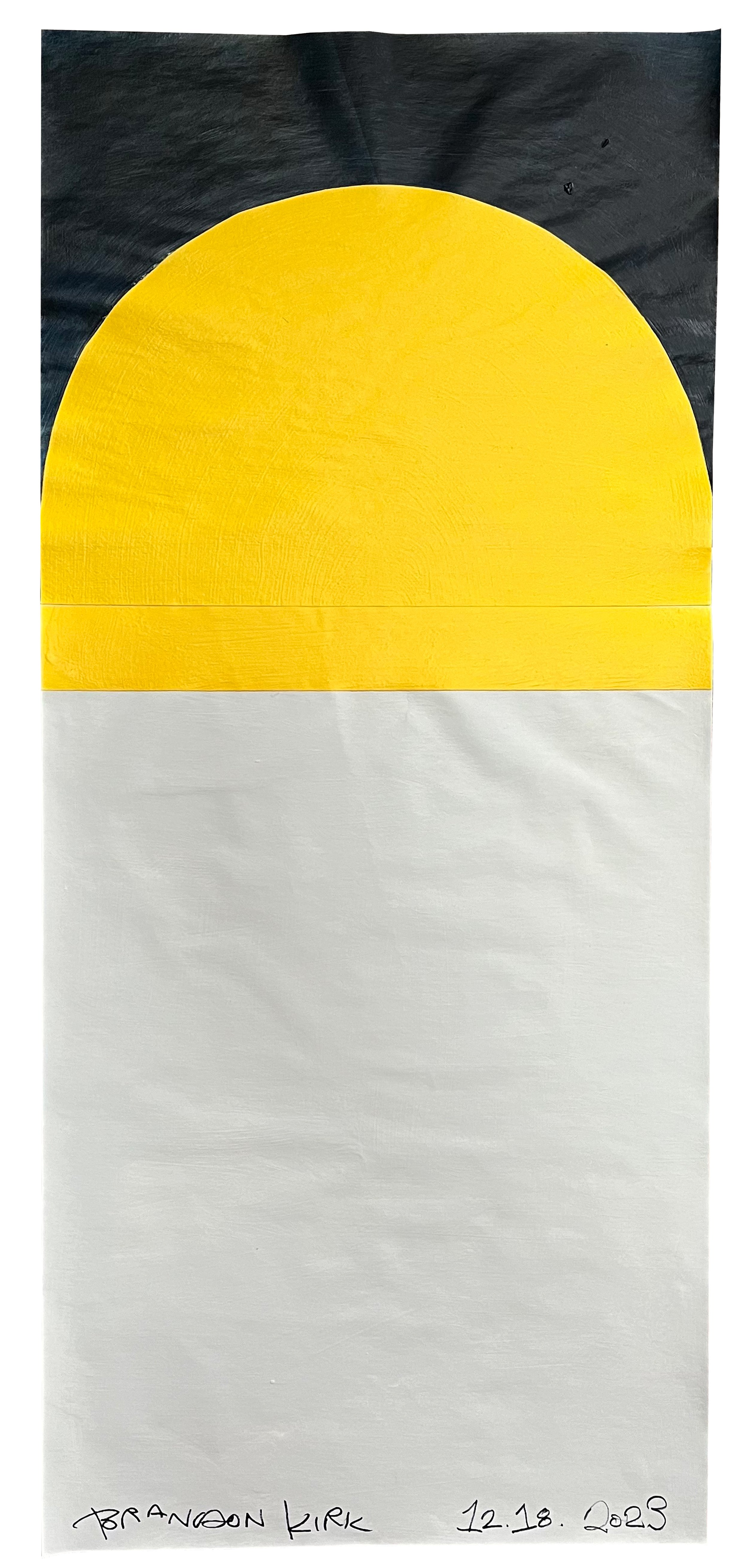 Untitled Arch (Conveyance), 2023 27 x 12 inches Household and acrylic on paper