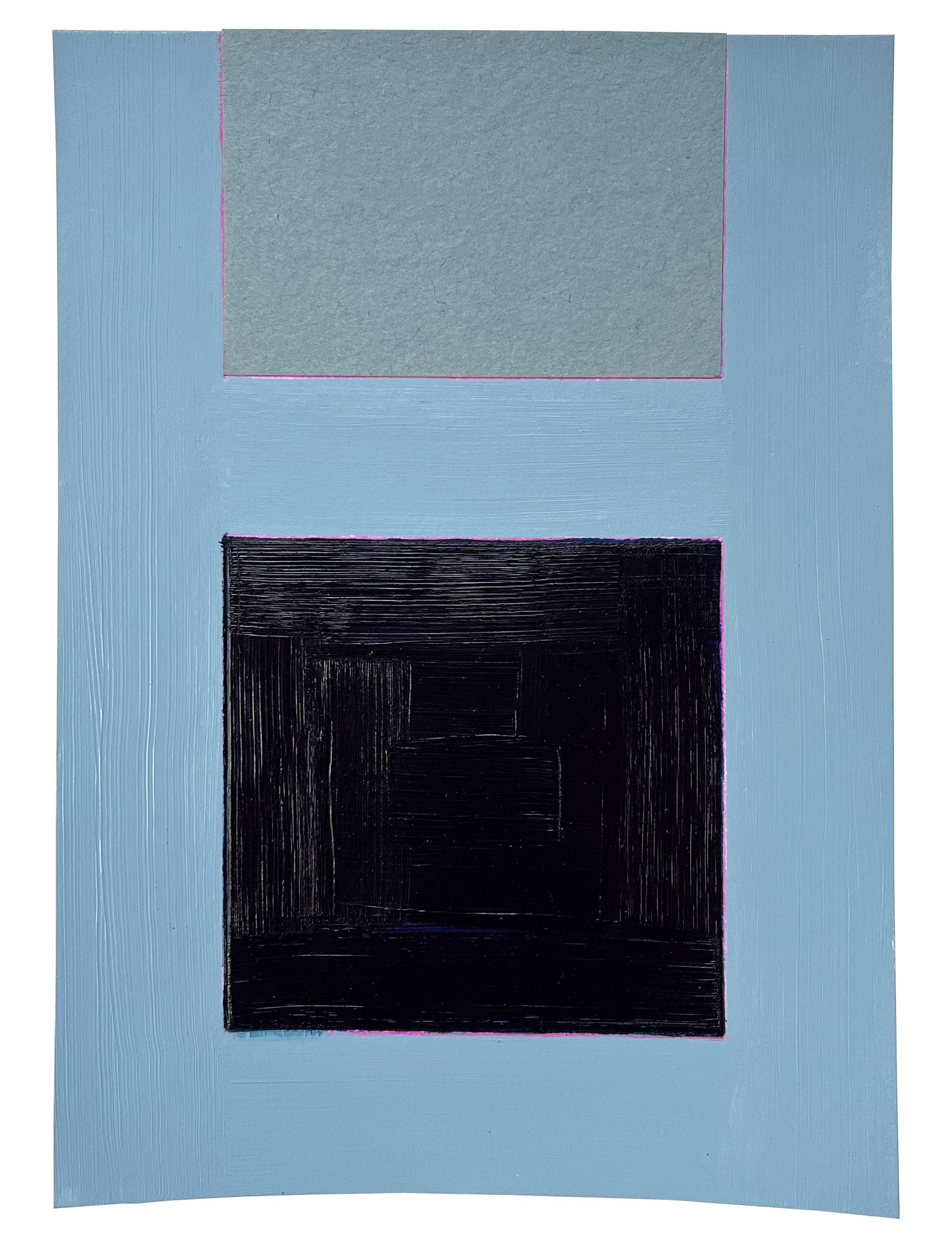 _0082, 08.29.2023 7 x 5 inches Acrylic, pencil and paper on custom printed cardstock