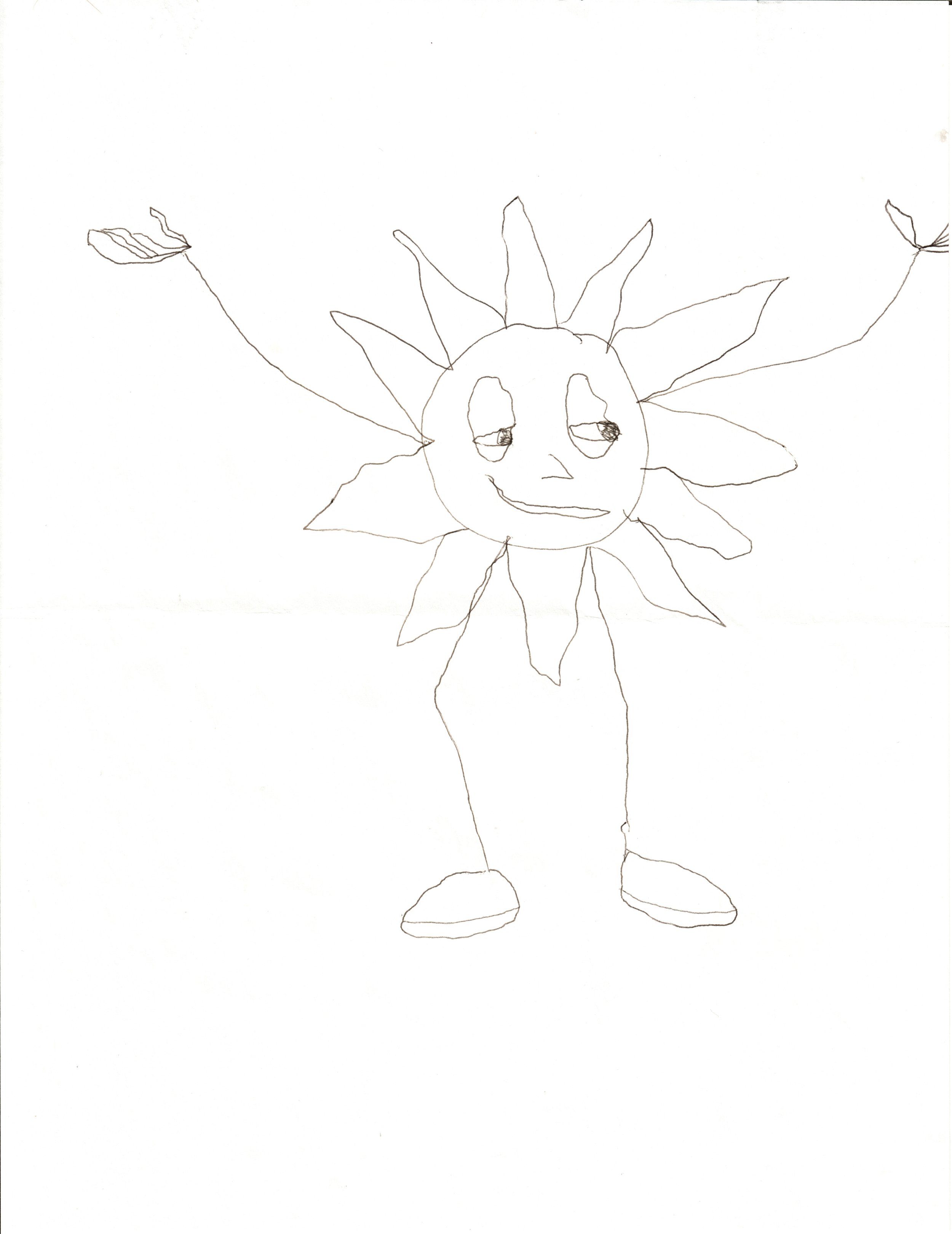 OG Sun Man, 2019 12 x 9 inches Ink on paper
