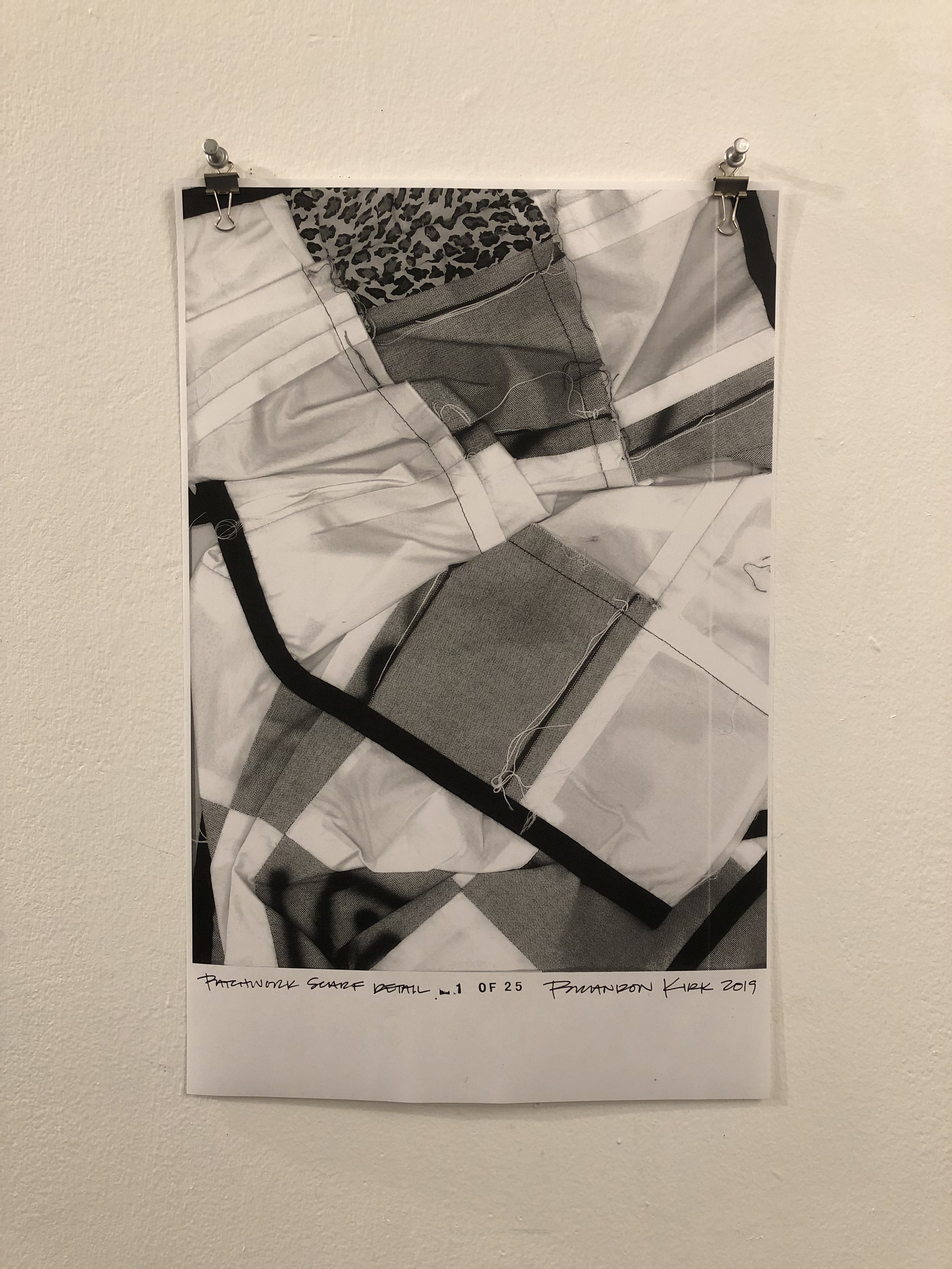 Patchwork Scarf Detail, 2019 17 x 11 inches Xerox edition of 25