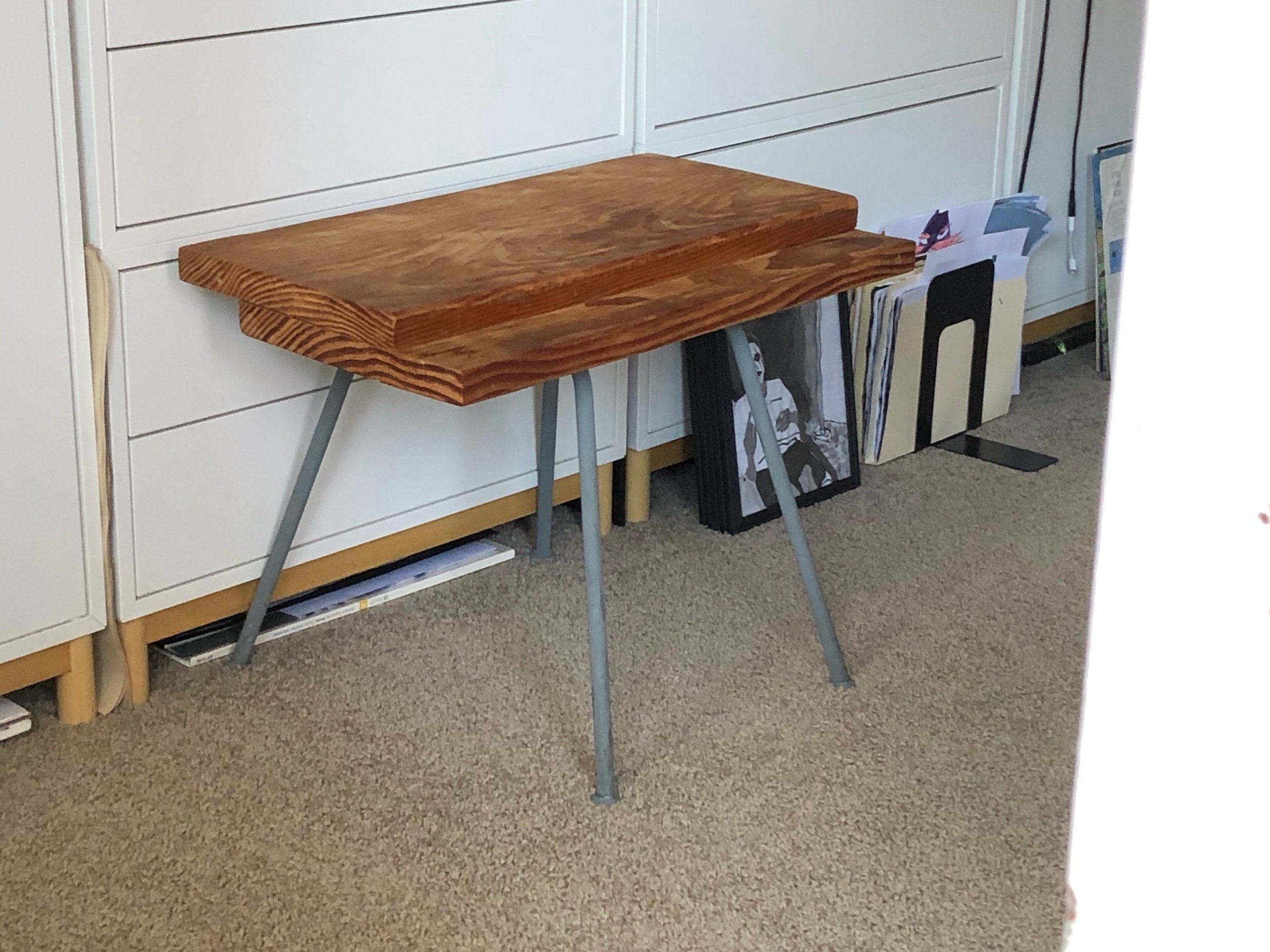 Coffee Table, 2015 18 x 19 x 25 inches Hardwood and painted metal Eames H base