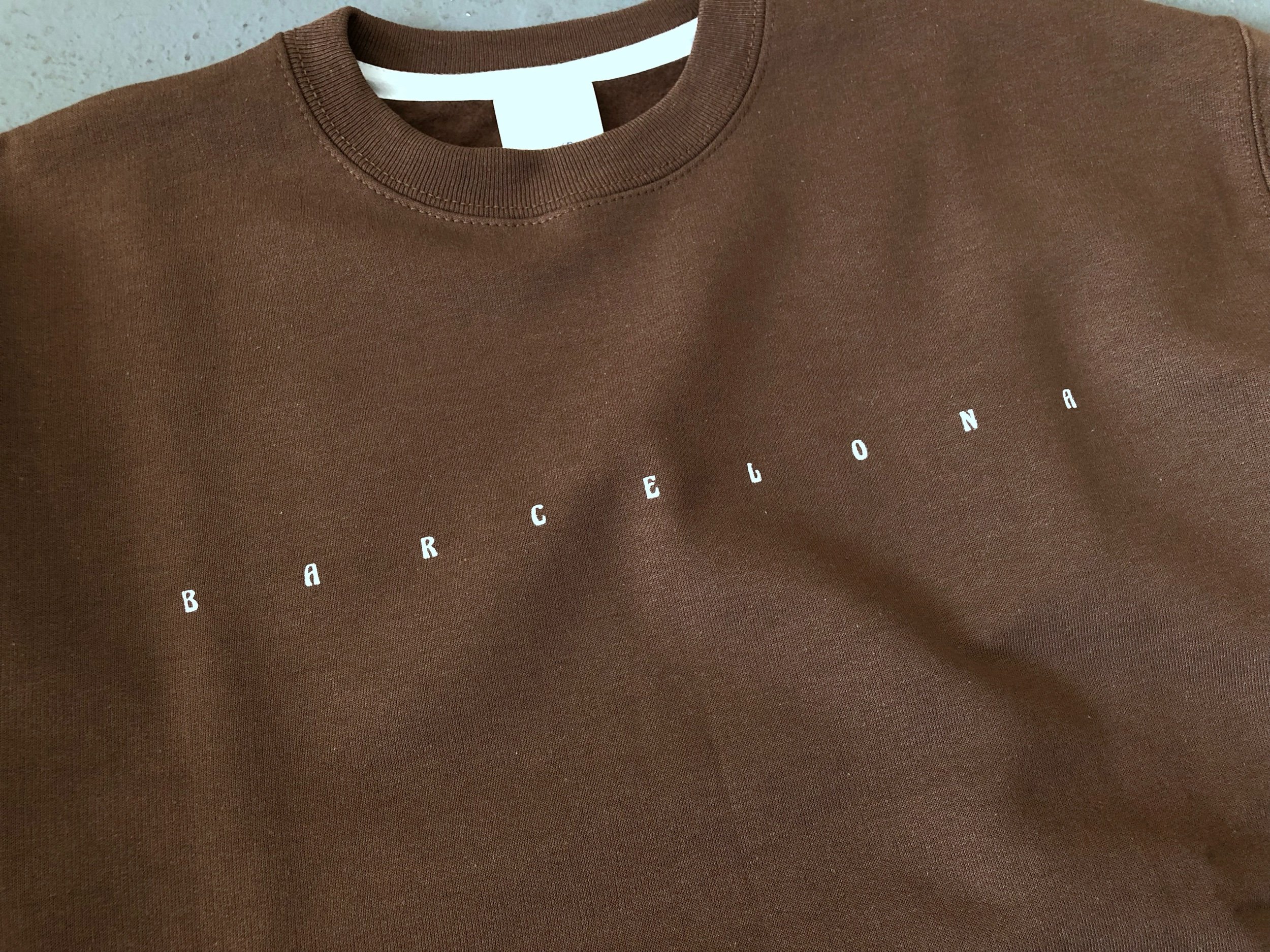 Location Shirt Series (Barcelona), 2019 Cotton with silkscreened hand drawn graphics