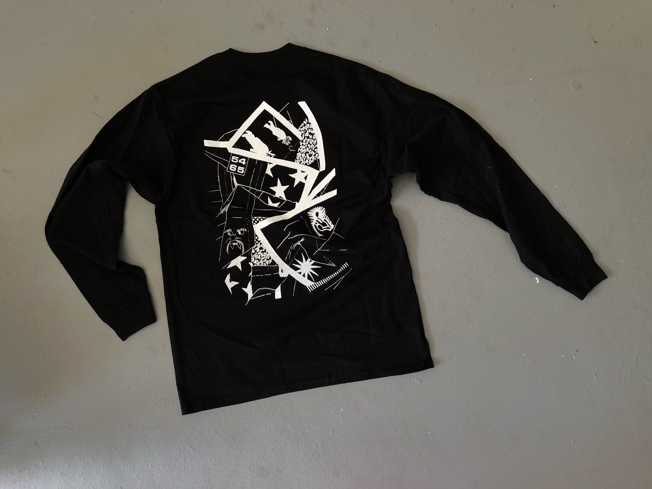 Studio Shirt (back), 2019 Cotton silkscreened with hand drawn graphics