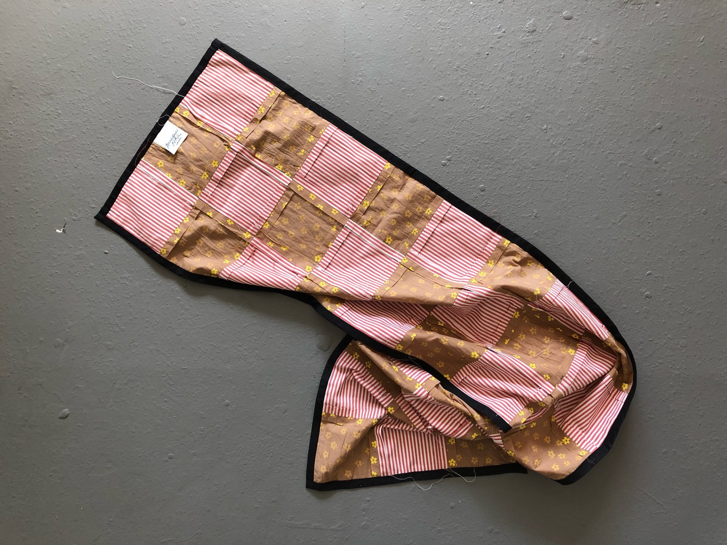 Patchwork Scarf, 2018 57 x 13 inches Unique Item Vintage fabrics; cotton and printed cotton tiles