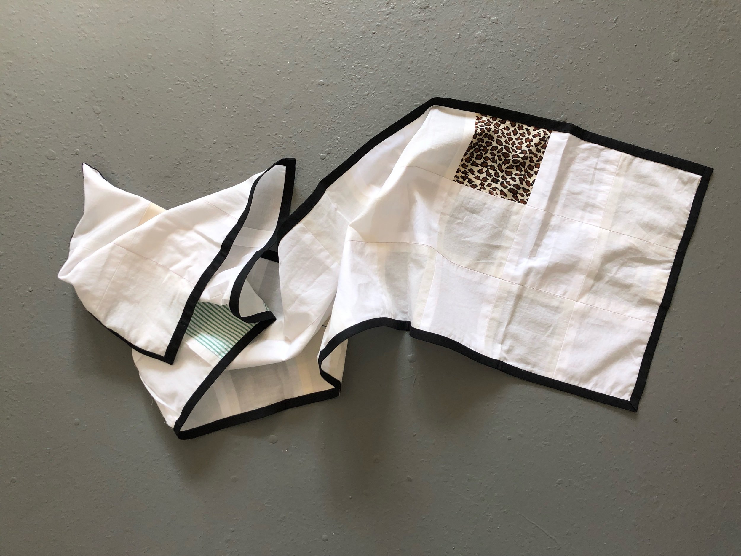 Patchwork Scarf, 2018 57 x 13 inches Unique Item Vintage fabrics; cotton and silk tiles