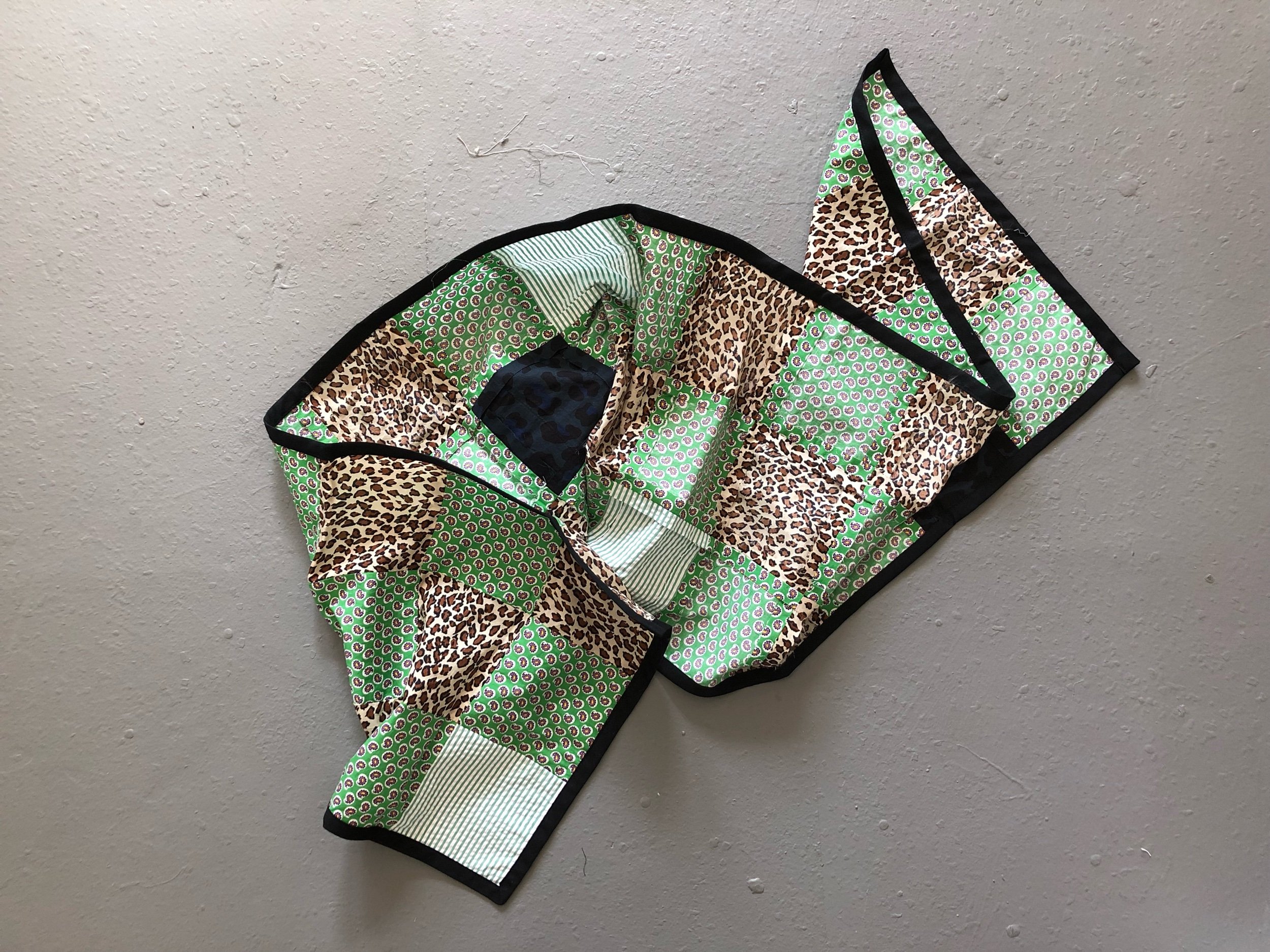Patchwork Scarf, 2018 57 x 13 inches Unique Item Vintage fabrics; cotton, silk and printed cotton tiles