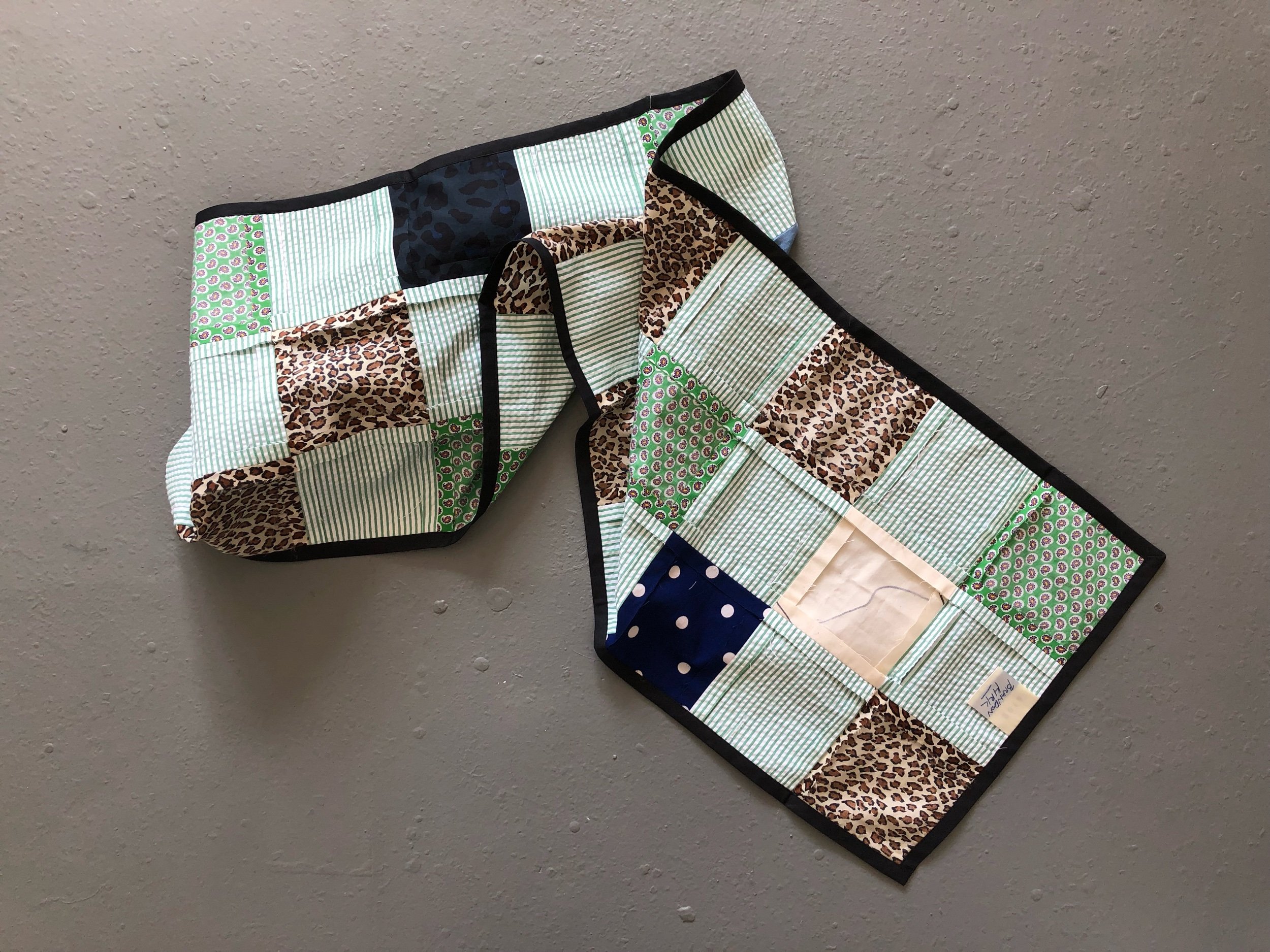 Patchwork Scarf, 2018 57 x 13 inches Unique Item Vintage fabrics; cotton, printed cotton and silk tiles