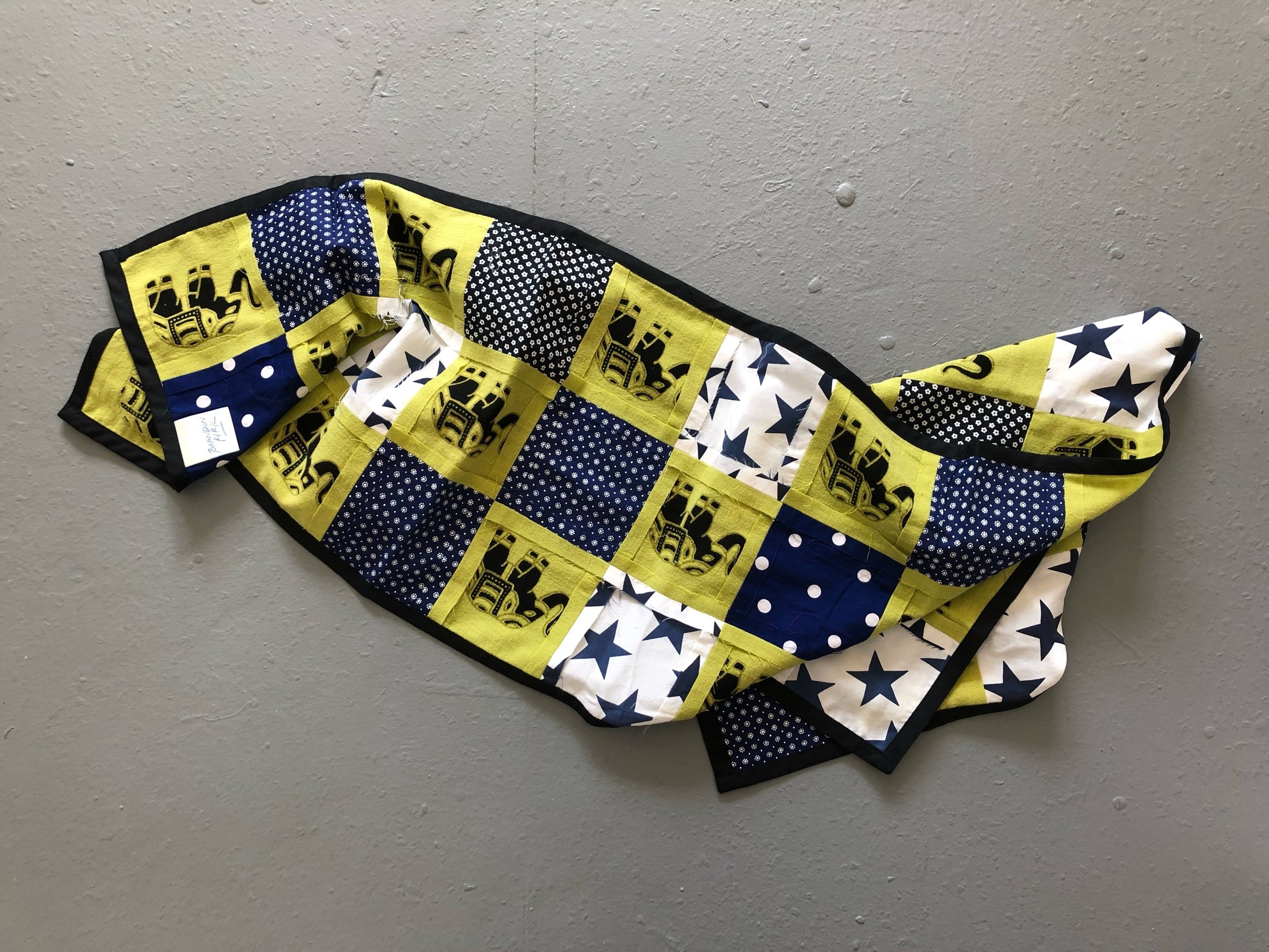 Patchwork Scarf, 2018 57 x 13 inches Unique Item Vintage fabrics; cotton, printed cotton and silk tiles