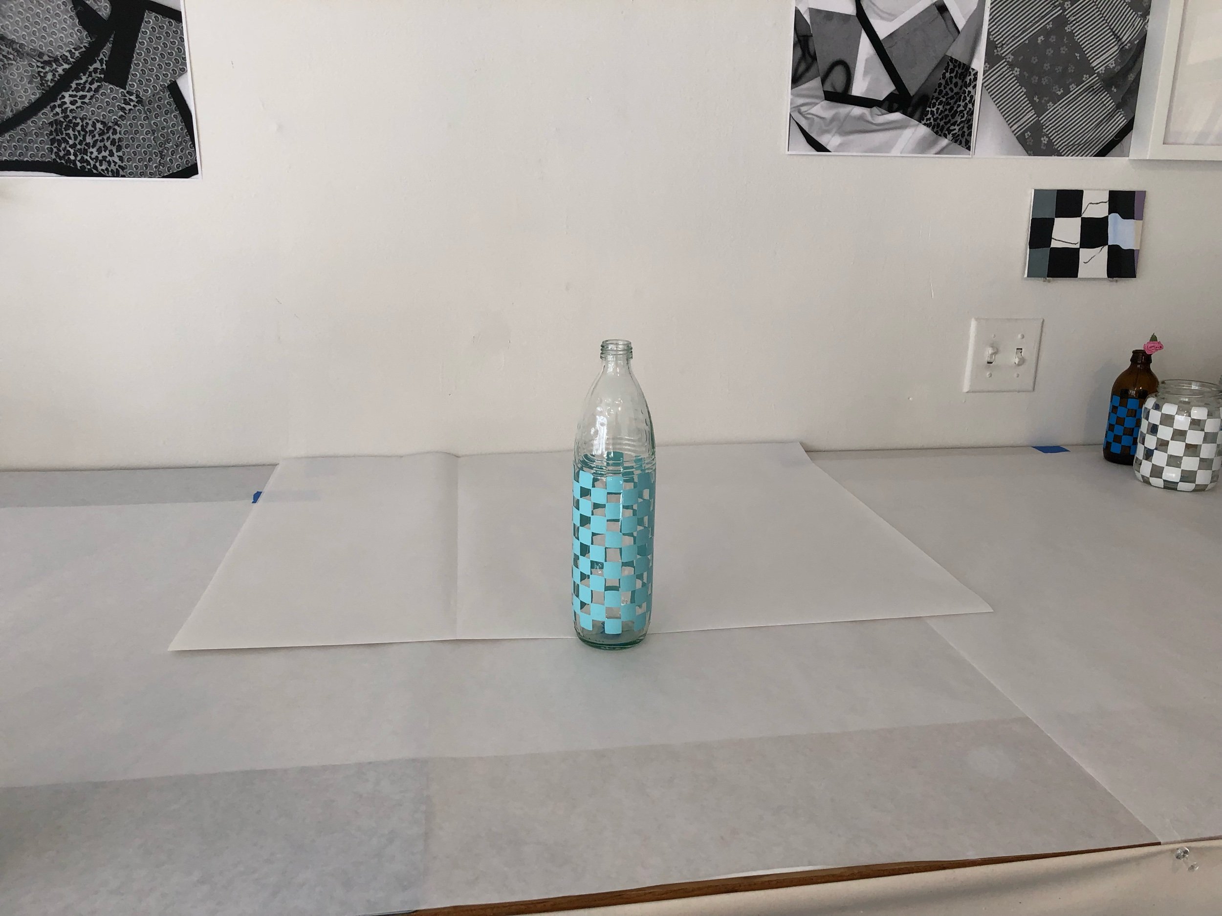 Vessel, 2019 11 x 2.75 inches Enamel on glass
