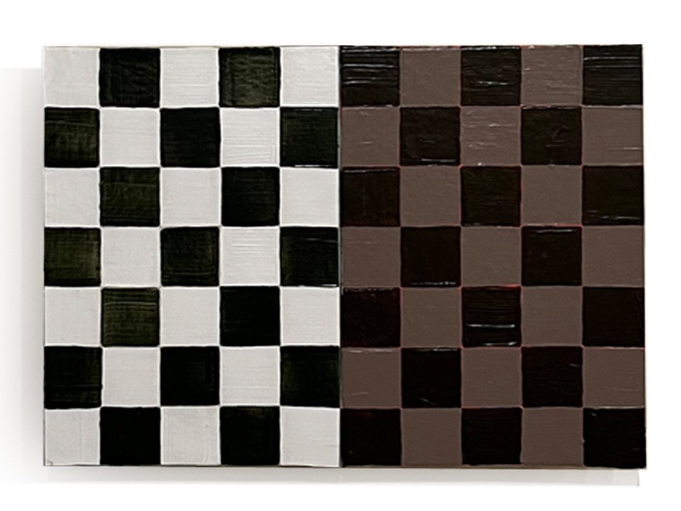 Untitled Diptych, 2021 7 x 10 inches overall Acrylic and paper on mounted canvas board panels