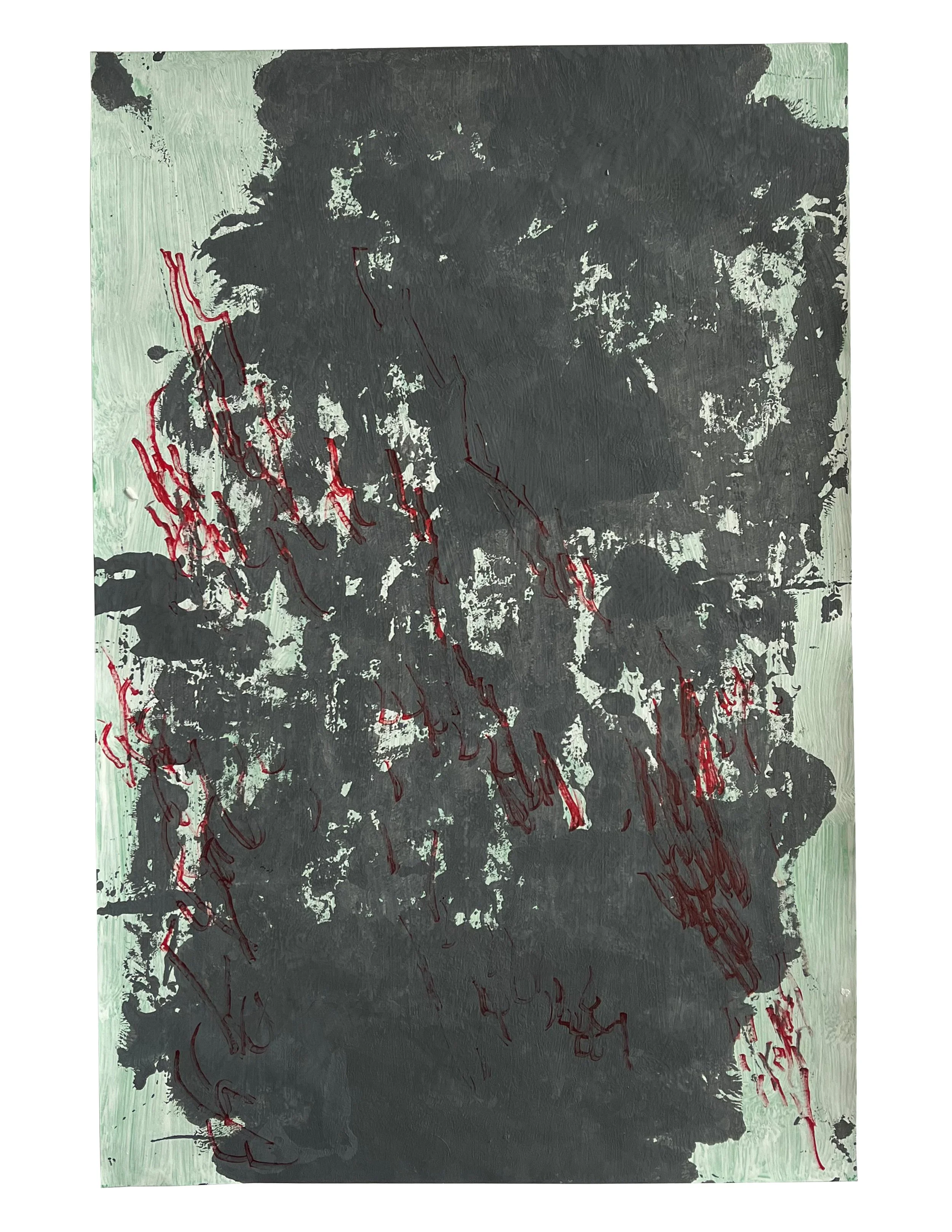 Have You Ever Read 1984? (0043), 2025 18 × 12 inches Acrylic, household paint, and ink
